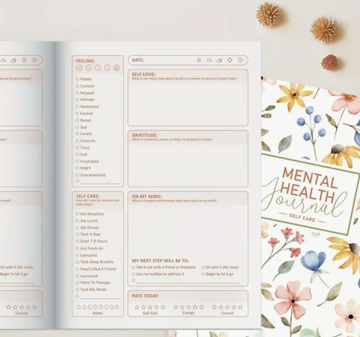 Daily Mental Health & Self-Care Journal