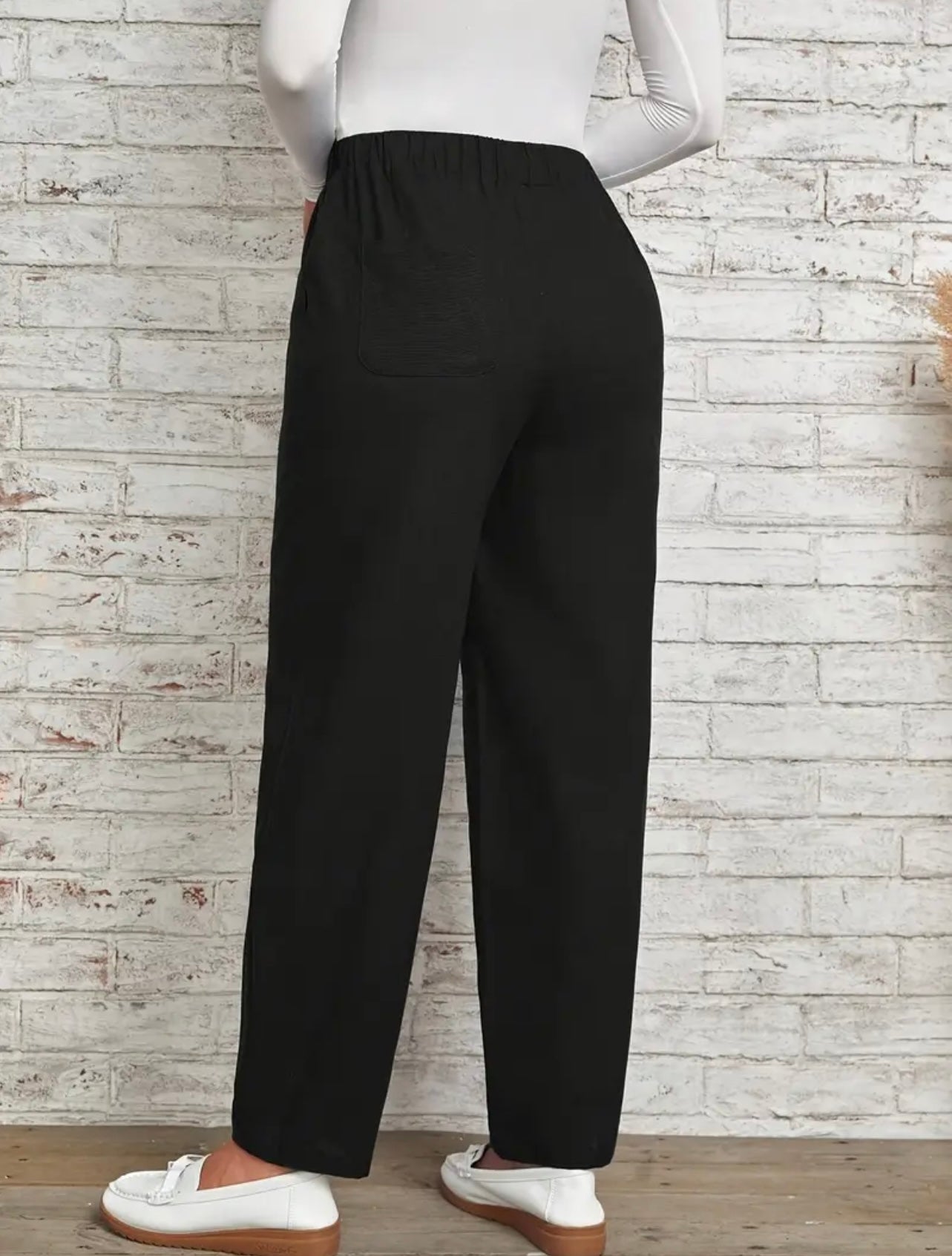 Limited Edition Wide-Leg Comfort Pants – Black